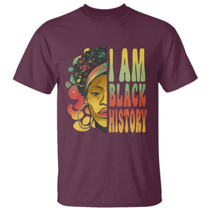 I Am Black History Month T Shirt African American Pride Black Woman TS02 Maroon Printyourwear