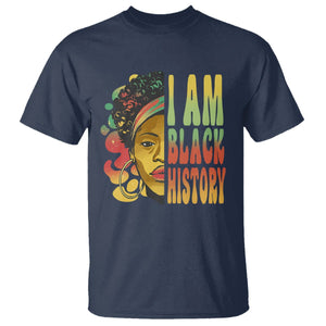 I Am Black History Month T Shirt African American Pride Black Woman TS02 Navy Printyourwear