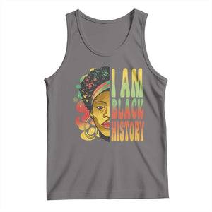 I Am Black History Tank Top Afro Black Woman African American Pride TS02 Deep Heather Print Your Wear