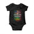 African American Pride Baby Onesie American Grown With African Roots African American Flag Tree TS02 Black Print Your Wear