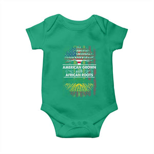 African American Pride Baby Onesie American Grown With African Roots African American Flag Tree TS02 Irish Green Print Your Wear