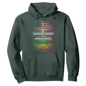 African American Pride Hoodie American Grown With African Roots African American Flag Tree TS02 Dark Forest Green Print Your Wear