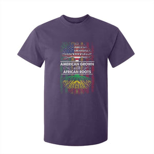 African American Pride T Shirt For Kid American Grown With African Roots African American Flag Tree TS02 Purple Print Your Wear