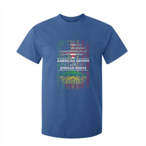 African American Pride T Shirt For Kid American Grown With African Roots African American Flag Tree TS02 Royal Blue Print Your Wear