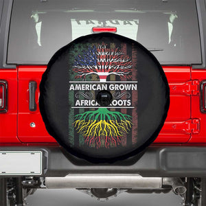 African American Pride Spare Tire Cover American Grown With African Roots African American Flag Tree TS02 Black Print Your Wear