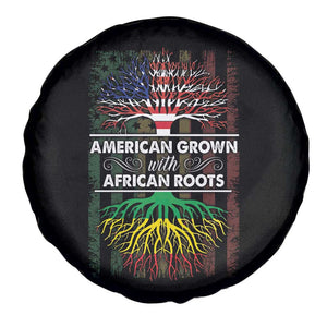 African American Pride Spare Tire Cover American Grown With African Roots African American Flag Tree TS02 Print Your Wear