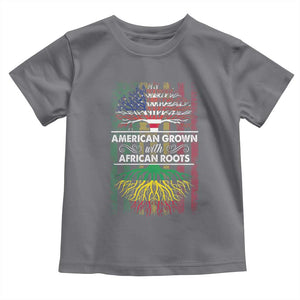 African American Pride Toddler T Shirt American Grown With African Roots African American Flag Tree TS02 Charcoal Print Your Wear