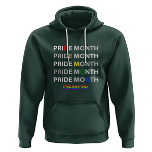 Pride Month Demon Hoodie LGBT History Month LGBTQ Support TS02 Dark Forest Green Printyourwear