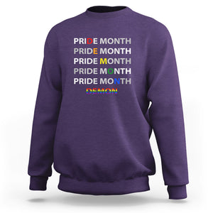 Pride Month Demon Sweatshirt LGBT History Month LGBTQ Support TS02 Purple Printyourwear