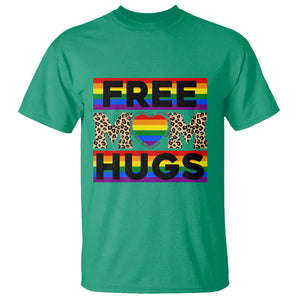 LGBT Free Hugs Support T Shirt Mom Hug Mama LGBTQ Ally Rainbow Flag Leopard TS02 Irish Green Printyourwear