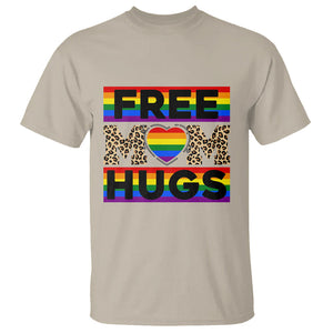 LGBT Free Hugs Support T Shirt Mom Hug Mama LGBTQ Ally Rainbow Flag Leopard TS02 Sand Printyourwear