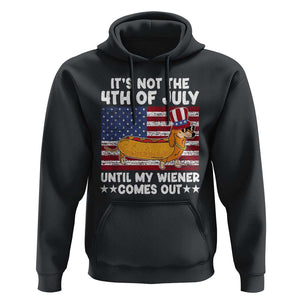 Funny 4th Of July Hot Dog Hoodie Until My Wiener Comes Out USA Party Indepdence Day TS02 Black Print Your Wear