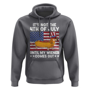 Funny 4th Of July Hot Dog Hoodie Until My Wiener Comes Out USA Party Indepdence Day TS02 Charcoal Print Your Wear