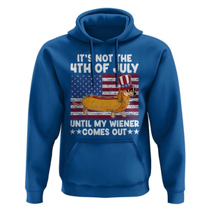 Funny 4th Of July Hot Dog Hoodie Until My Wiener Comes Out USA Party Indepdence Day TS02 Royal Blue Print Your Wear