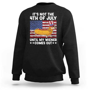 Funny 4th Of July Hot Dog Sweatshirt Until My Wiener Comes Out USA Party Indepdence Day TS02 Black Print Your Wear