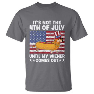 Funny 4th Of July Hot Dog T Shirt Until My Wiener Comes Out USA Party Indepdence Day TS02 Charcoal Print Your Wear