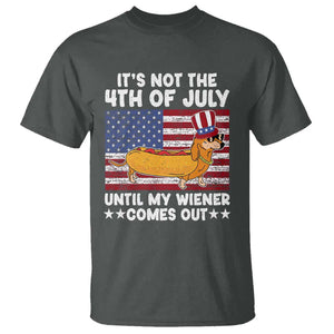 Funny 4th Of July Hot Dog T Shirt Until My Wiener Comes Out USA Party Indepdence Day TS02 Dark Heather Print Your Wear