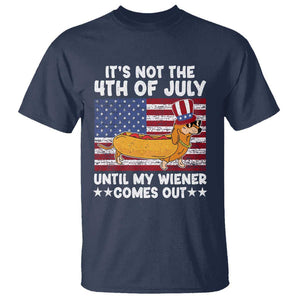 Funny 4th Of July Hot Dog T Shirt Until My Wiener Comes Out USA Party Indepdence Day TS02 Navy Print Your Wear