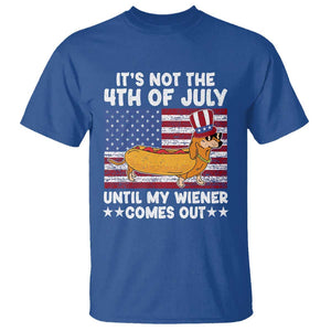 Funny 4th Of July Hot Dog T Shirt Until My Wiener Comes Out USA Party Indepdence Day TS02 Royal Blue Print Your Wear