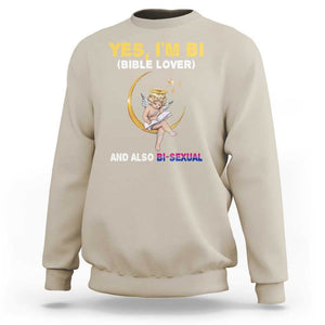 Funny Bisexual Pride Sweatshirt Yes I'm Bi Bible Lover And Also Bi-Sexual Pride Month TS02 Sand Print Your Wear