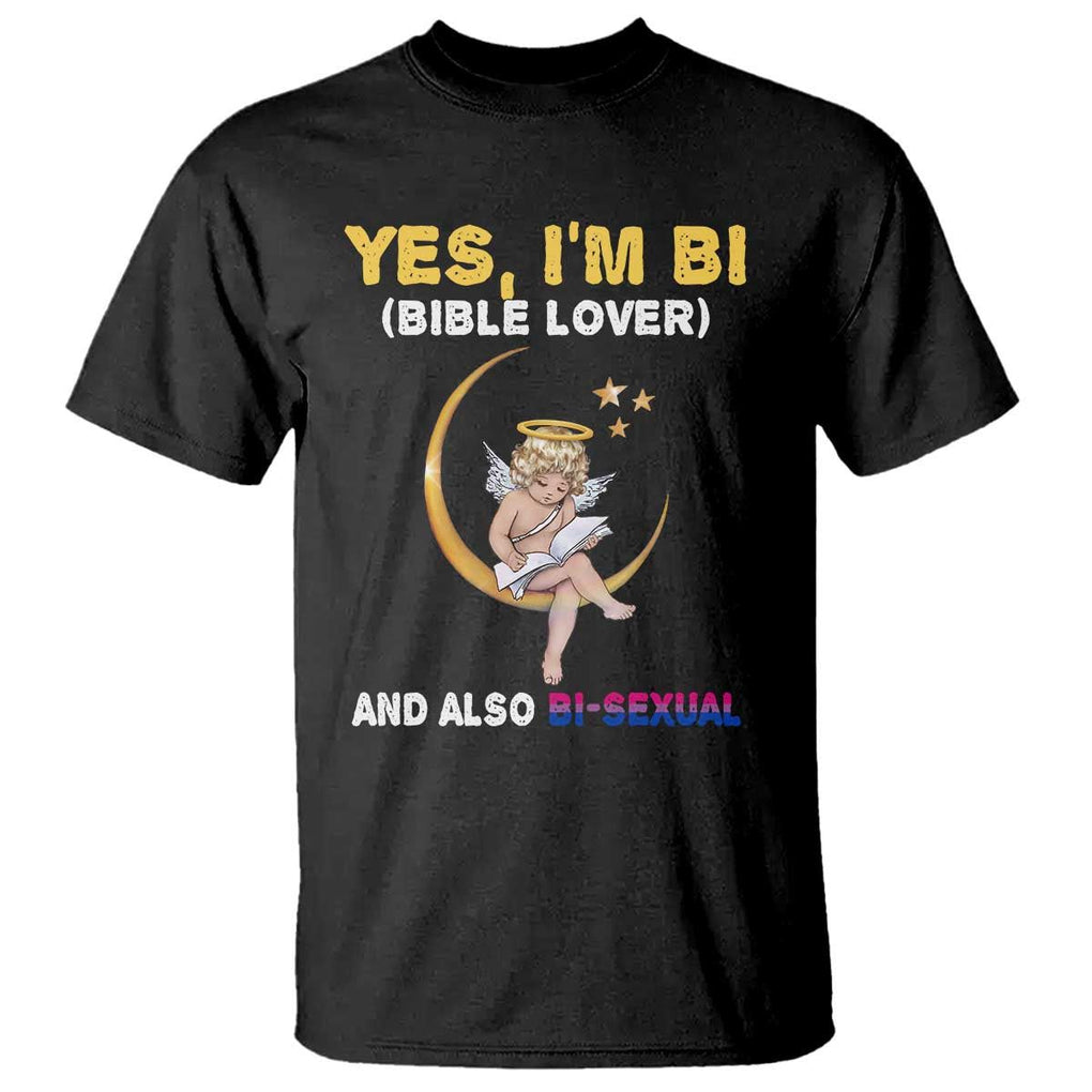 Funny Bisexual Pride T Shirt Yes I'm Bi Bible Lover And Also Bi-Sexual Pride Month TS02 Black Print Your Wear