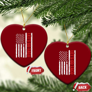 Funny Let's Go Taco Ceramic Ornament Stars and Stripes Political Satire TS02 Print Your Wear