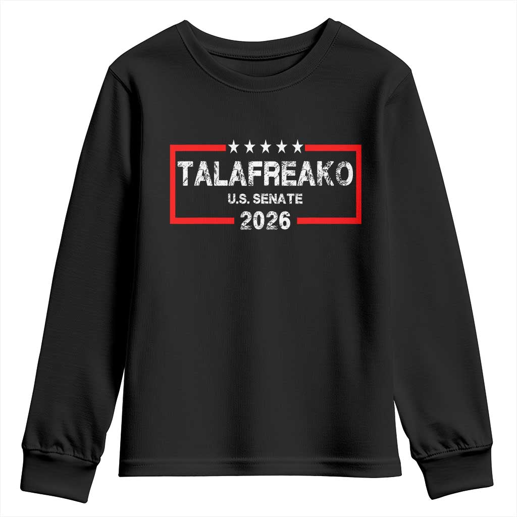 Talafreako U.S. Senate 2026 Youth Sweatshirt James Talarico Voter Political Supporter TS02 Black Print Your Wear