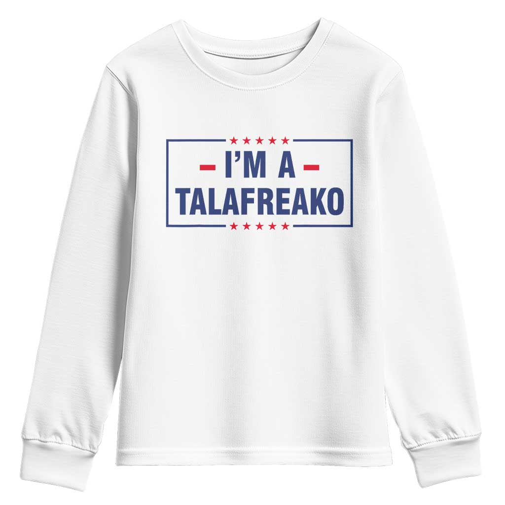I'm A Talafreako Patriotic Voter Youth Sweatshirt James Talarico Political Supporter Stars Election Box TS02 White Print Your Wear