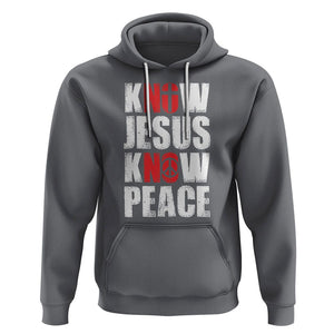 Know Jesus Know Peace Hoodie No Jesus No Peace Bible TS02 Charcoal Printyourwear