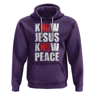 Know Jesus Know Peace Hoodie No Jesus No Peace Bible TS02 Purple Printyourwear