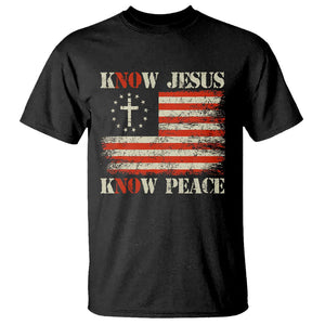 Know Jesus Know Peace T Shirt No Jesus No Peace Bible American Flag TS02 Black Printyourwear