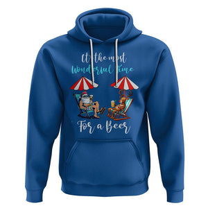 Funny Christmas in July Drinking Hoodie It's The Most Wonderful Time For A Beer TS02 Royal Blue Printyourwear