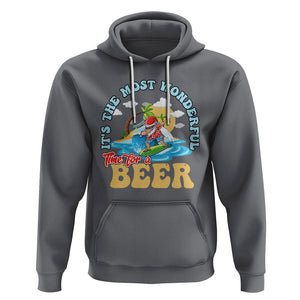 Funny Christmas in July Drinking Hoodie It's The Most Wonderful Time For A Beer TS02 Charcoal Printyourwear