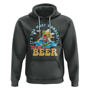 Funny Christmas in July Drinking Hoodie It's The Most Wonderful Time For A Beer TS02 Dark Heather Printyourwear