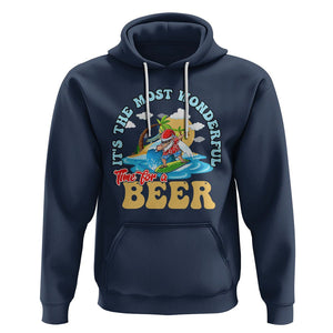 Funny Christmas in July Drinking Hoodie It's The Most Wonderful Time For A Beer TS02 Navy Printyourwear