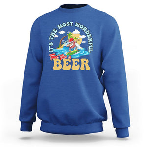 Funny Christmas in July Drinking Sweatshirt It's The Most Wonderful Time For A Beer TS02 Royal Blue Printyourwear