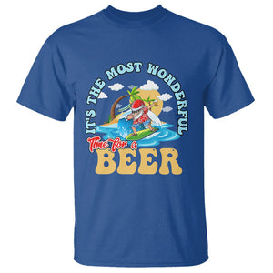 Funny Christmas in July Drinking T Shirt It's The Most Wonderful Time For A Beer TS02 Royal Blue Printyourwear