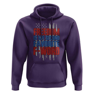 American Patriotic Hoodie Freedom Is My Second Favorite F-Word Retro US Flag TS02 Purple Print Your Wear