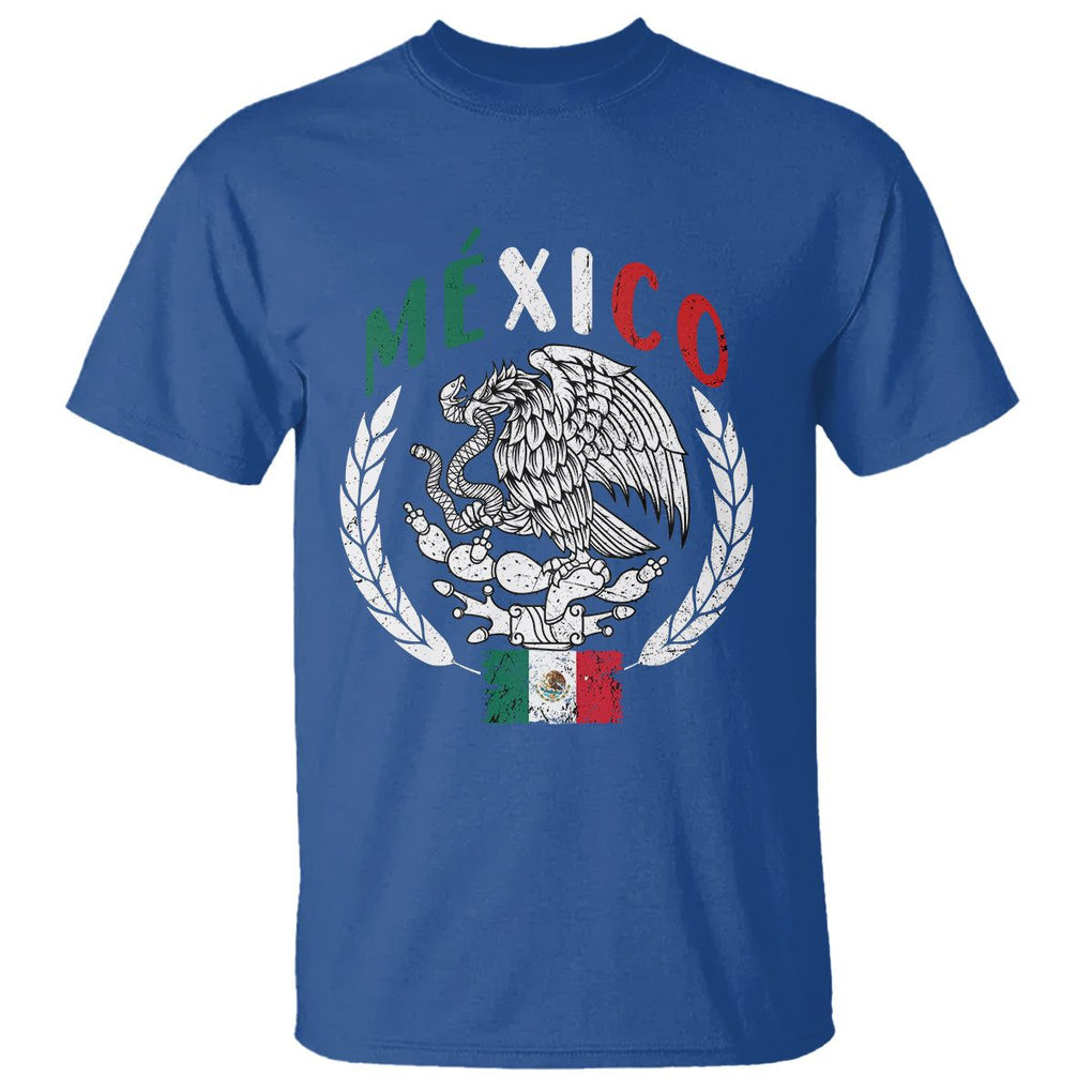 Mexican Flag Eagle T Shirt Viva Mexico Latino Hispanic Heritage TS02 Royal Blue Printyourwear
