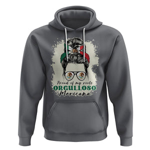 Mexican Girl Hoodie Proud Of My Roots Orgulloso Mexicana Messy Bun Latina Hispanic TS02 Charcoal Printyourwear