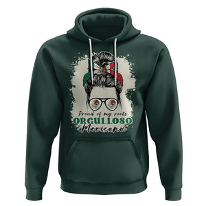 Mexican Girl Hoodie Proud Of My Roots Orgulloso Mexicana Messy Bun Latina Hispanic TS02 Dark Forest Green Printyourwear