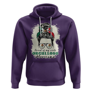 Mexican Girl Hoodie Proud Of My Roots Orgulloso Mexicana Messy Bun Latina Hispanic TS02 Purple Printyourwear