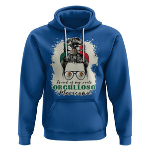 Mexican Girl Hoodie Proud Of My Roots Orgulloso Mexicana Messy Bun Latina Hispanic TS02 Royal Blue Printyourwear