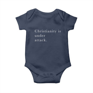 Christianity Is Under Attack Baby Onesie Pray for Grand Blanc Michigan Faith Support TS02 Navy Print Your Wear
