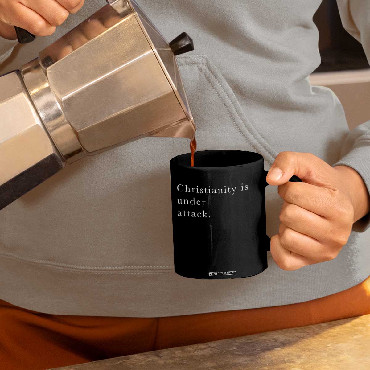 Christianity Is Under Attack Coffee Mug Pray for Grand Blanc Michigan Faith Support TS02 Print Your Wear