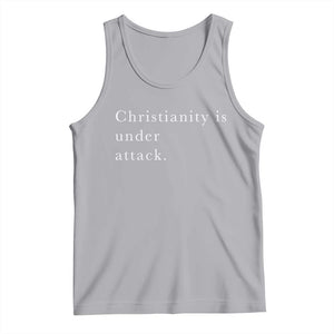 Christianity Is Under Attack Tank Top Pray for Grand Blanc Michigan Faith Support TS02 Athletic Heather Print Your Wear