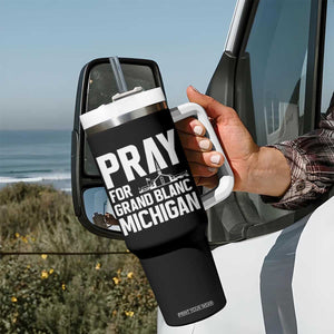 Pray for Grand Blanc Michigan Tumbler With Handle Faith and Community Support TS02 Print Your Wear