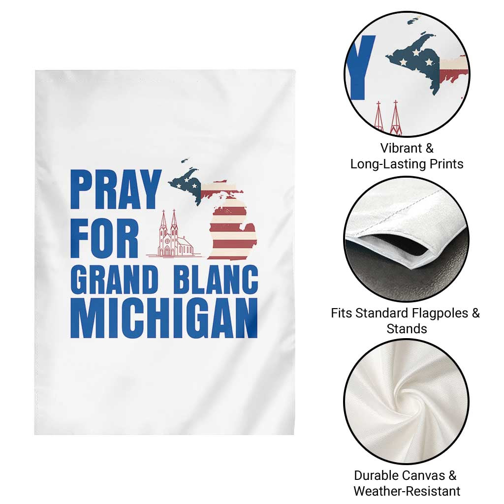 Pray for Grand Blanc Michigan Garden Flag American Flag Christian Support TS02 Print Your Wear