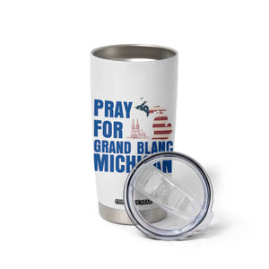 Pray for Grand Blanc Michigan Tumbler Cup American Flag Christian Support TS02 Print Your Wear