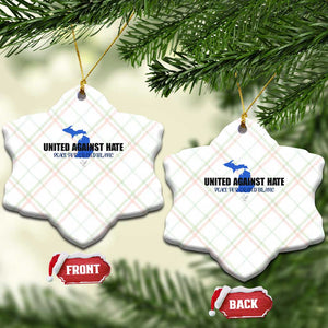 Peace for Grand Blanc Michigan Ceramic Ornament United Against Hate TS02 Print Your Wear